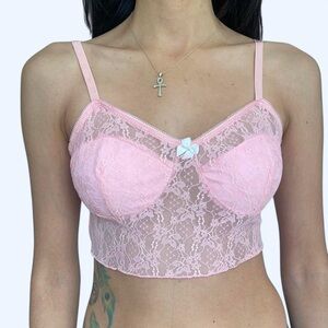 OHS Pink Lace Cami Top 🎀